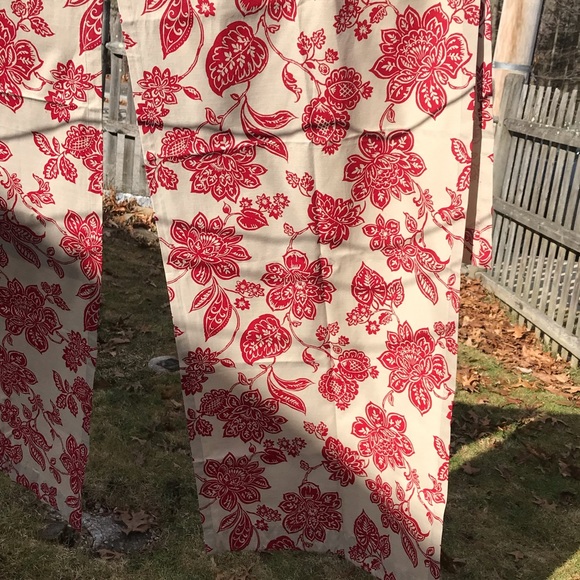 Window Panels unlined bold print imported woven cotton. Set of 4 - Picture 5 of 7